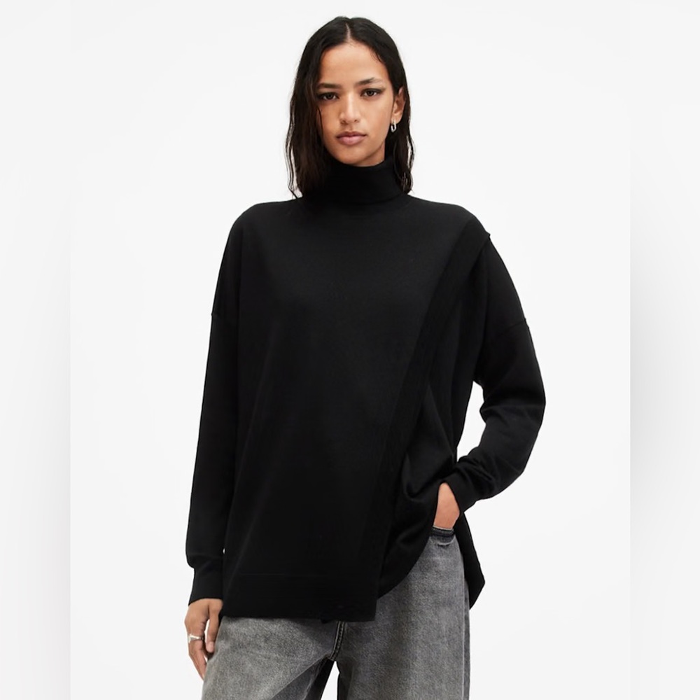 Joseph A Black Cowl Neck Sweater
